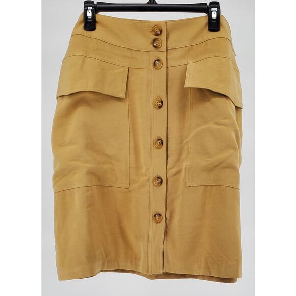 A New Day Women's Size 18 Tan Cargo Button Front Skirt New - Picture 2 of 5